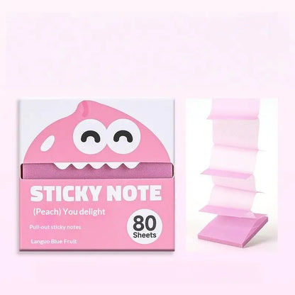 ​80 Sheets/Box Self-Adhesive Memo Pads Pull-Type Sticky Note Pearlescent Transparent Paper for Office & School Stationery Supply