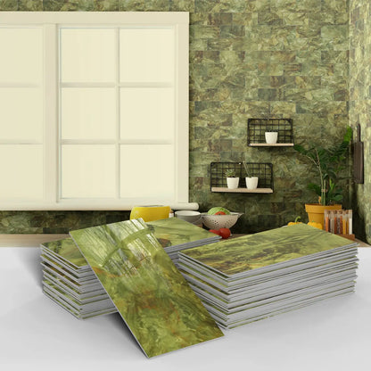 16/32/64PCS Marble Thicker Self-Adhesive Tile Stickers Waterproof Kitchen and Bathroom Minimalist Art 3D Wall Sticker Wallpaper