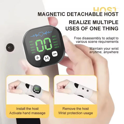 NEW EMS Electric Hand Wrist Massager Vibration Massage Relieve Hand Muscle Fatigue USB Rechargeable Wrist Brace Wrap Hand Belt
