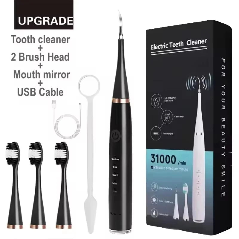 Electric Toothbrush with Sonic Cleaning 3-In-1 for Removing Tartar Whitening Teeth Oral Care USB Charging Replacing Brush Head
