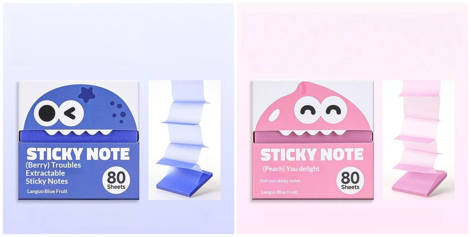​80 Sheets/Box Self-Adhesive Memo Pads Pull-Type Sticky Note Pearlescent Transparent Paper for Office & School Stationery Supply