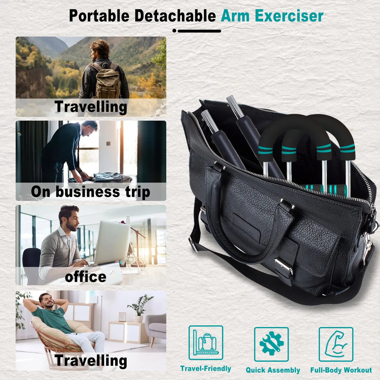 HOTWAVE Arm Trainer,Adjustable Chest Workout Equipment,Arm Trainer for Men,Chest Trainer for Men,Upper Body Strength Training, Portable Spring Resistance Home Fitness Equipment Tiktokshopbacktoschool