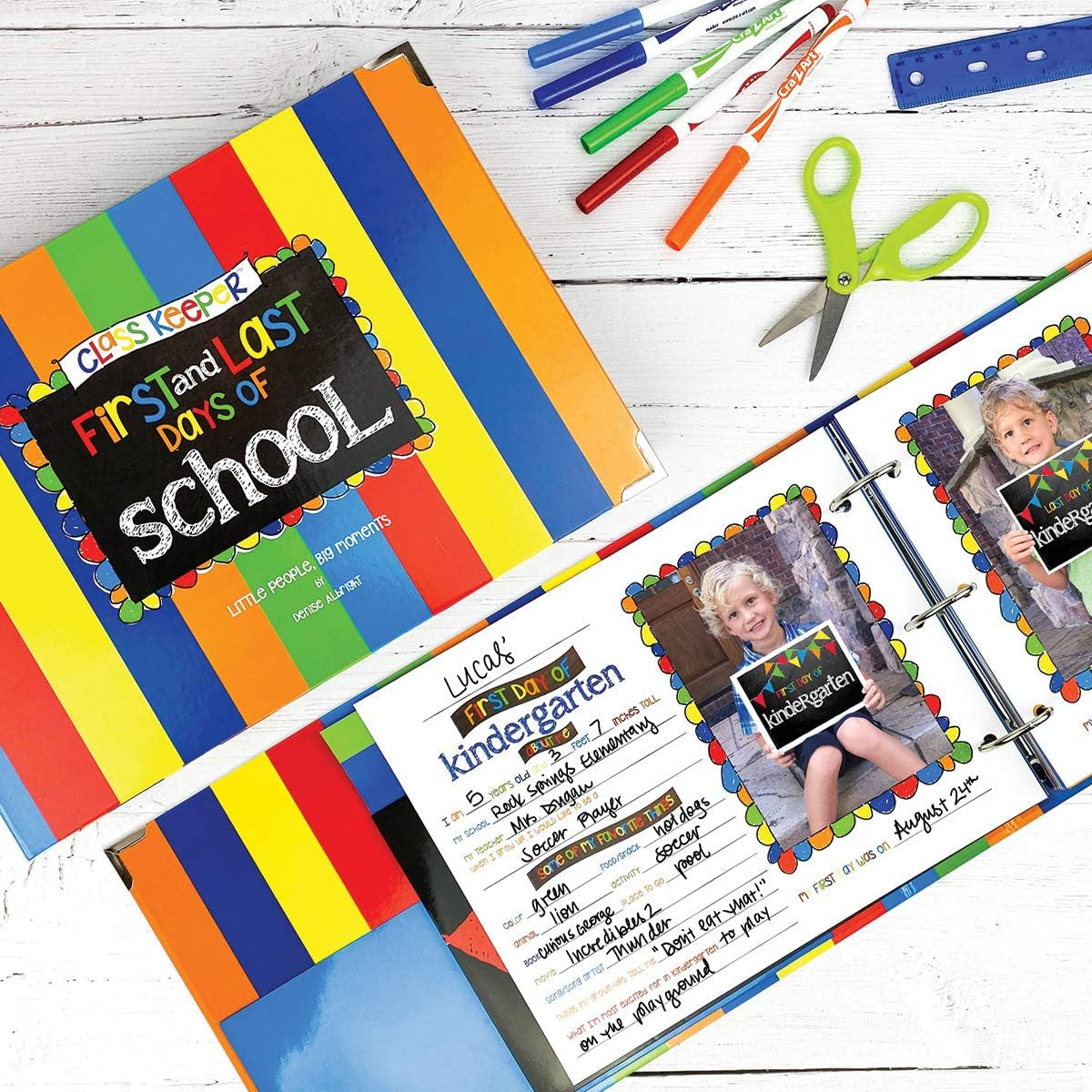 Class Keeper® School Memory Book + First & Last Day Photo Signs | Digital Memory App Included