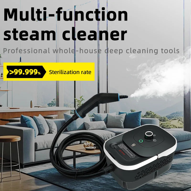 1500W Portable Steam Cleaner 110V Touch Screen Large Capacity Cleaning Machine for Mattress Sofa Carpet and Fabric Care