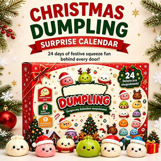 New Christmas Squishy Advent Calendar 24 Day Countdown Surprise Box Dumpling Squishies Slow Rebound Squeeze Sensory Gift Decor