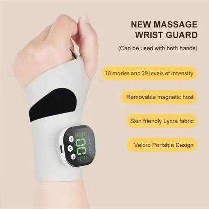NEW EMS Electric Hand Wrist Massager Vibration Massage Relieve Hand Muscle Fatigue USB Rechargeable Wrist Brace Wrap Hand Belt
