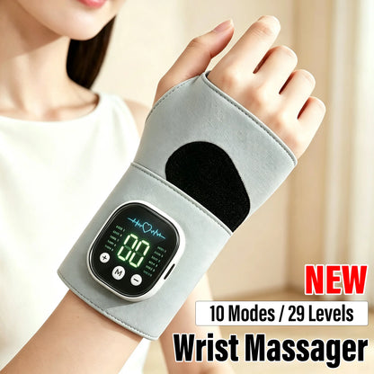 NEW EMS Electric Hand Wrist Massager Vibration Massage Relieve Hand Muscle Fatigue USB Rechargeable Wrist Brace Wrap Hand Belt