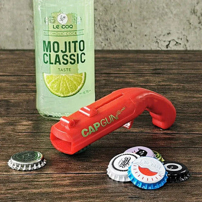 Portable Cap Gun Beer Bottle Opener Beverage Drinking Opening Gun Cap Launcher Kitchen Party Supply Bar Tool Kitchen Accessorie
