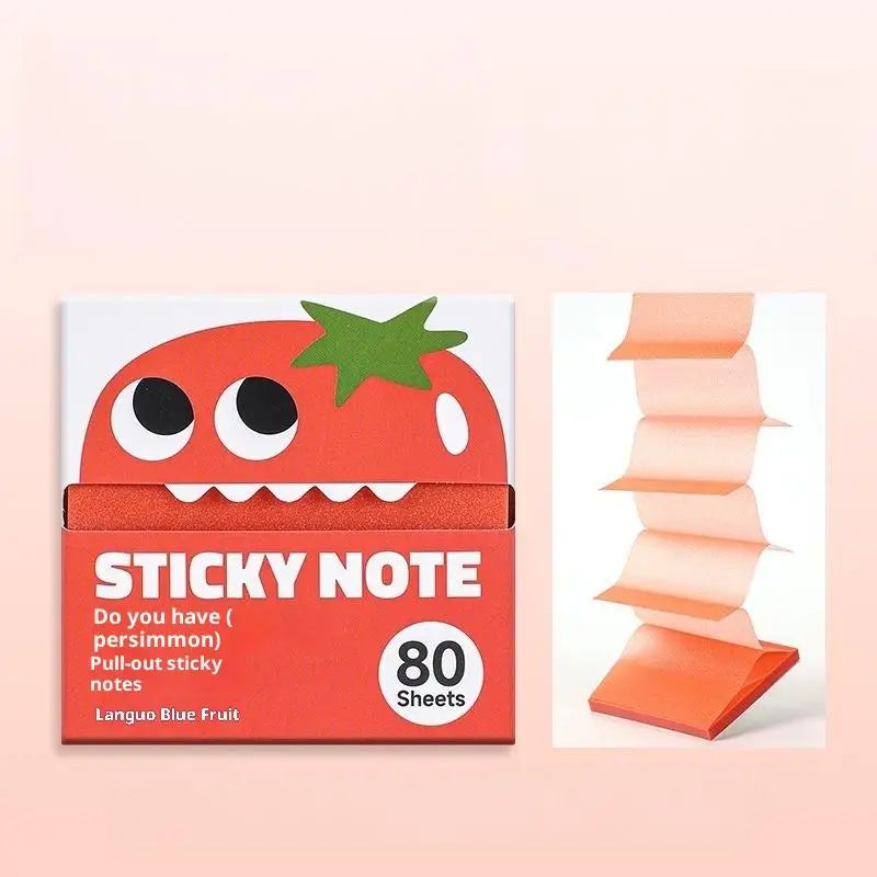 ​80 Sheets/Box Self-Adhesive Memo Pads Pull-Type Sticky Note Pearlescent Transparent Paper for Office & School Stationery Supply
