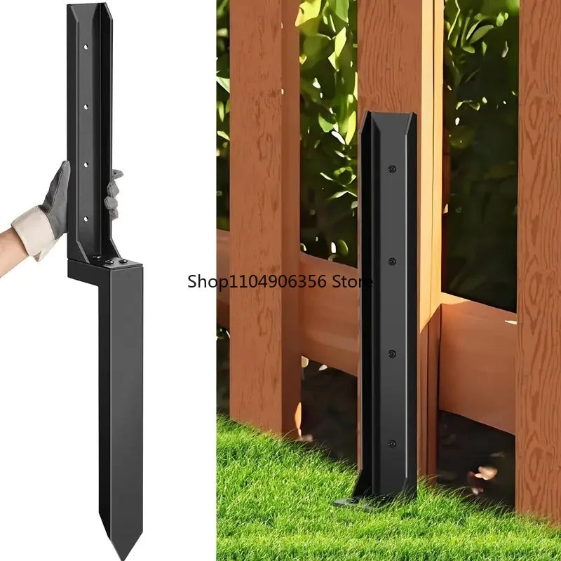 For Heavy-Duty Steel Fence Post Repair Stakes, Fence Post Anchor Ground Nails, for Fixing Tilted/Broken Wooden Fences