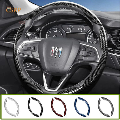 Suitable for Buick Carbon Fiber Texture Steering Wheel Cover with Segmented Quick-Release Design, Durable, for Encore Envista,