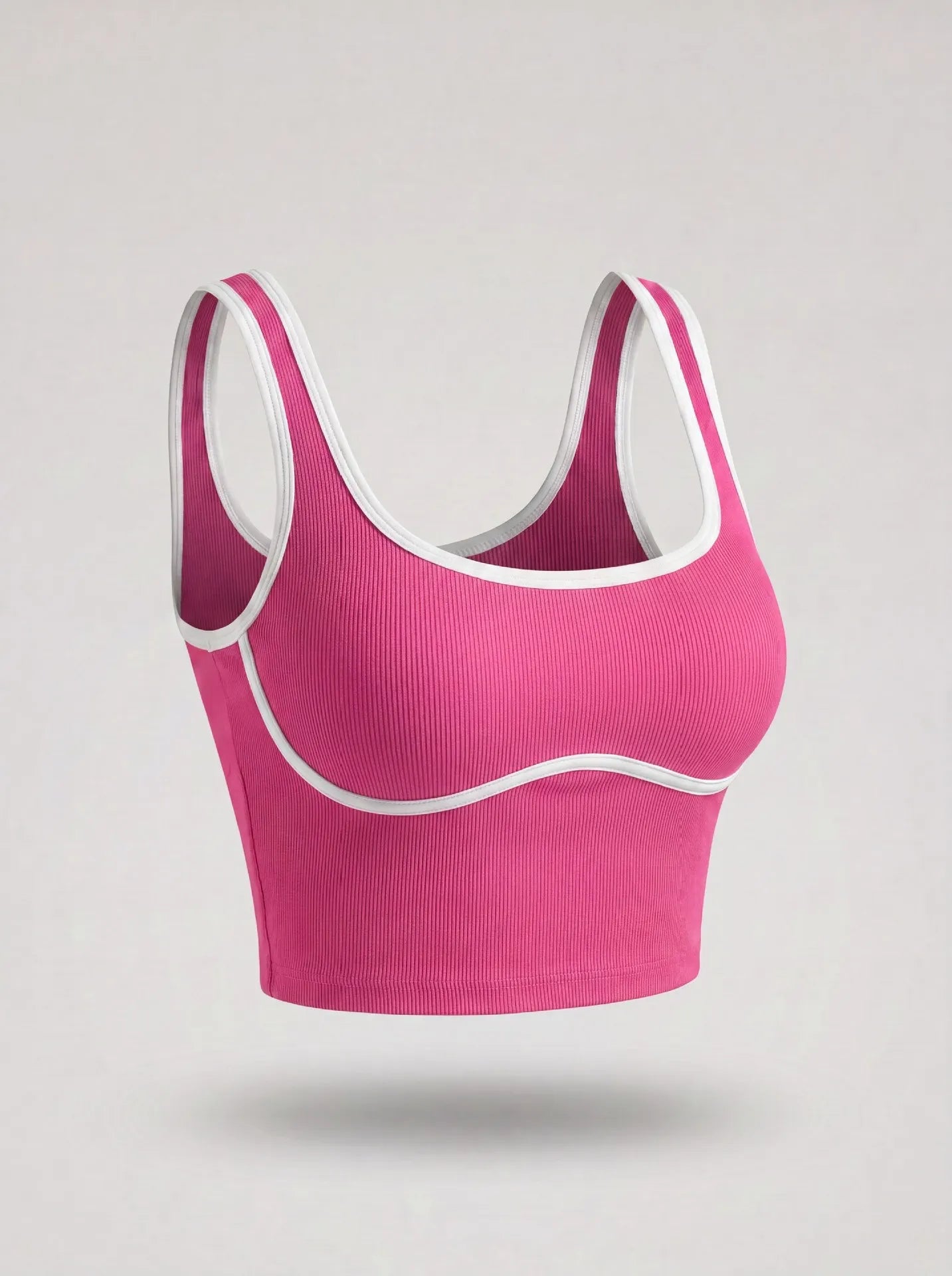 Women Color Block Line Yoga Bra without Chest Pad Shaping Back Design Quick Dry Sports Top Gym Running Training Outdoor