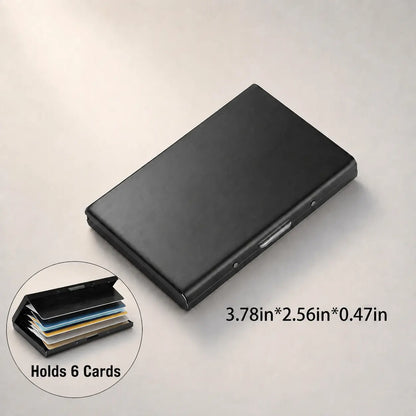 RFID Blocking Metal Card Holder - Ultra-Slim Stainless Steel Business Credit Card Case, Portable Pocket Secure ID Protector for Men’S Business Travel (Party Gift)