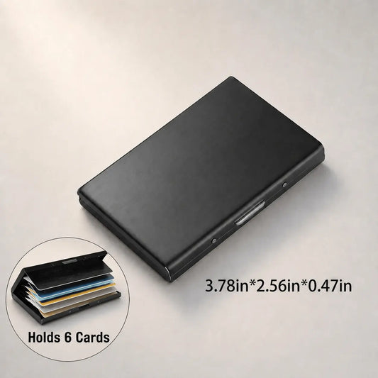 RFID Blocking Metal Card Holder - Ultra-Slim Stainless Steel Business Credit Card Case, Portable Pocket Secure ID Protector for Men’S Business Travel (Party Gift)