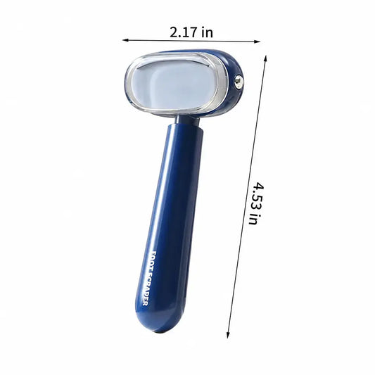Dual‑Sided Foot Callus Remover, Replaceable Stainless Steel Blade Foot Scraper, Portable Manual Dead Skin Corn Remover, Safe Heels Exfoliator Pedicure Tool for Thick Hard Cracked Skin