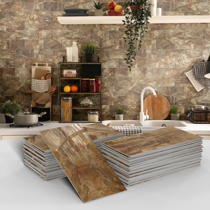 16/32/64PCS Marble Thicker Self-Adhesive Tile Stickers Waterproof Kitchen and Bathroom Minimalist Art 3D Wall Sticker Wallpaper