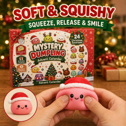 New Christmas Squishy Advent Calendar 24 Day Countdown Surprise Box Dumpling Squishies Slow Rebound Squeeze Sensory Gift Decor