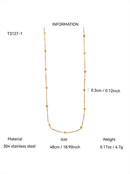 1PC Vintage Ins Fresh Exquisite Jewelry for Women,Stainless Steel Necklace or Bracelet Inlaid Lucky Flower Zircon & Spacer Beads