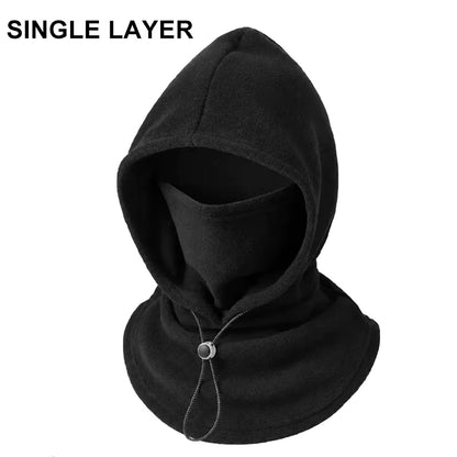 Warm Double‑Layer Integrated Hat for Men & Women All-Around Cold Protection(Masks, Scarves, Hats) Thickened One-Piece Winter Hat