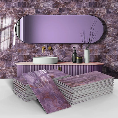 16/32/64PCS Marble Thicker Self-Adhesive Tile Stickers Waterproof Kitchen and Bathroom Minimalist Art 3D Wall Sticker Wallpaper