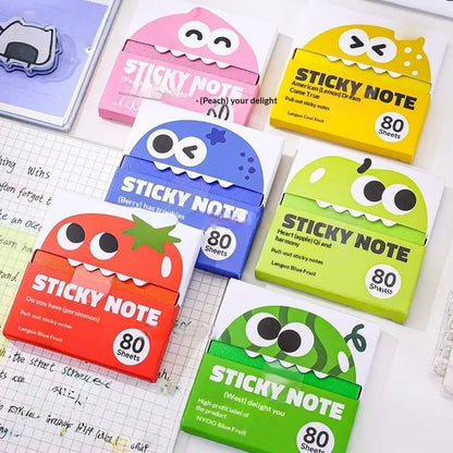 ​80 Sheets/Box Self-Adhesive Memo Pads Pull-Type Sticky Note Pearlescent Transparent Paper for Office & School Stationery Supply