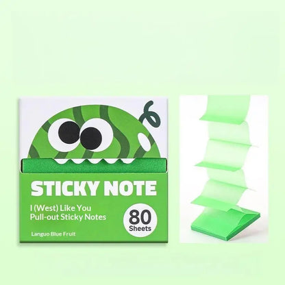 ​80 Sheets/Box Self-Adhesive Memo Pads Pull-Type Sticky Note Pearlescent Transparent Paper for Office & School Stationery Supply
