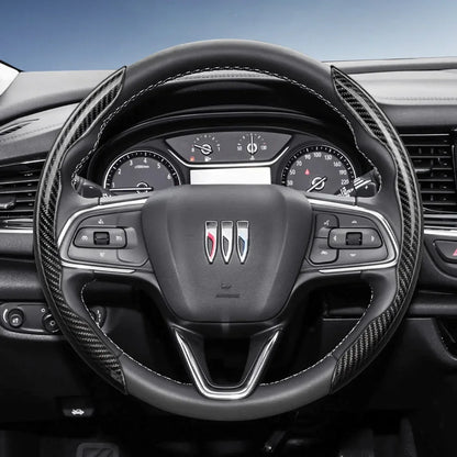 Suitable for Buick Carbon Fiber Texture Steering Wheel Cover with Segmented Quick-Release Design, Durable, for Encore Envista,