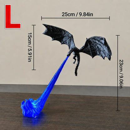 3D Printed Dragon Flame Book Nook with Light Mystical Dragon Bookshelf Decor | Bookend for Book Lovers | Fantasy Desk Decor Gift