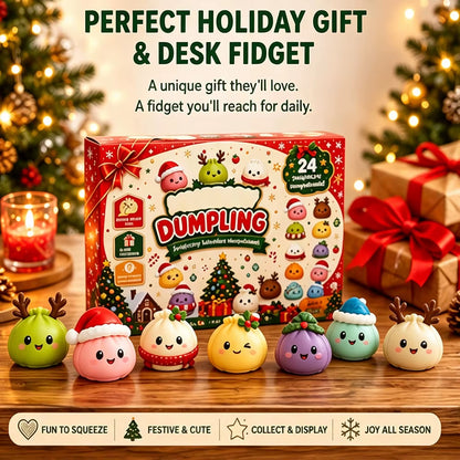 New Christmas Squishy Advent Calendar 24 Day Countdown Surprise Box Dumpling Squishies Slow Rebound Squeeze Sensory Gift Decor