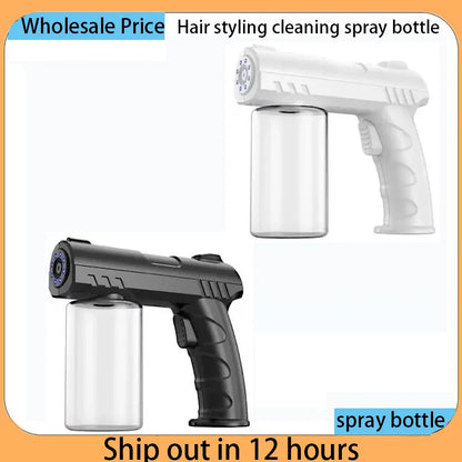 280Ml Barber Sprayer Bottle USB Nano Blue Light Steam Spray Garden House Watering Bottle NEW Stylewireless Sprayer