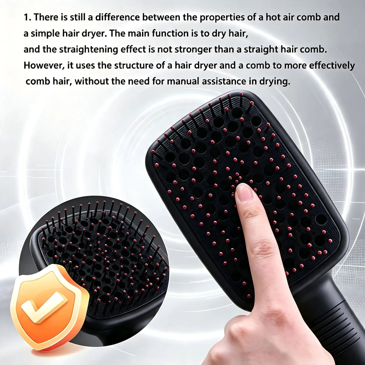 2 in 1 Comfort Comb Design Multifunctional Hair Dryer, Fast Drying Hair Styling Tool, Hairdressing Comb Hot Air Brush, Trending Products, Makeup Products, Back to School, Hair Straightener Comb