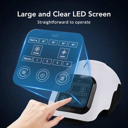 Wireless Electric Heated Knee Massager Pad with 4 Heating 4 Vibration Hot Compress Red Infrared Light for Joint Relaxation