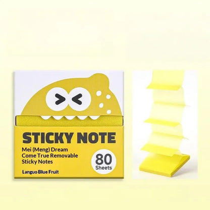 ​80 Sheets/Box Self-Adhesive Memo Pads Pull-Type Sticky Note Pearlescent Transparent Paper for Office & School Stationery Supply