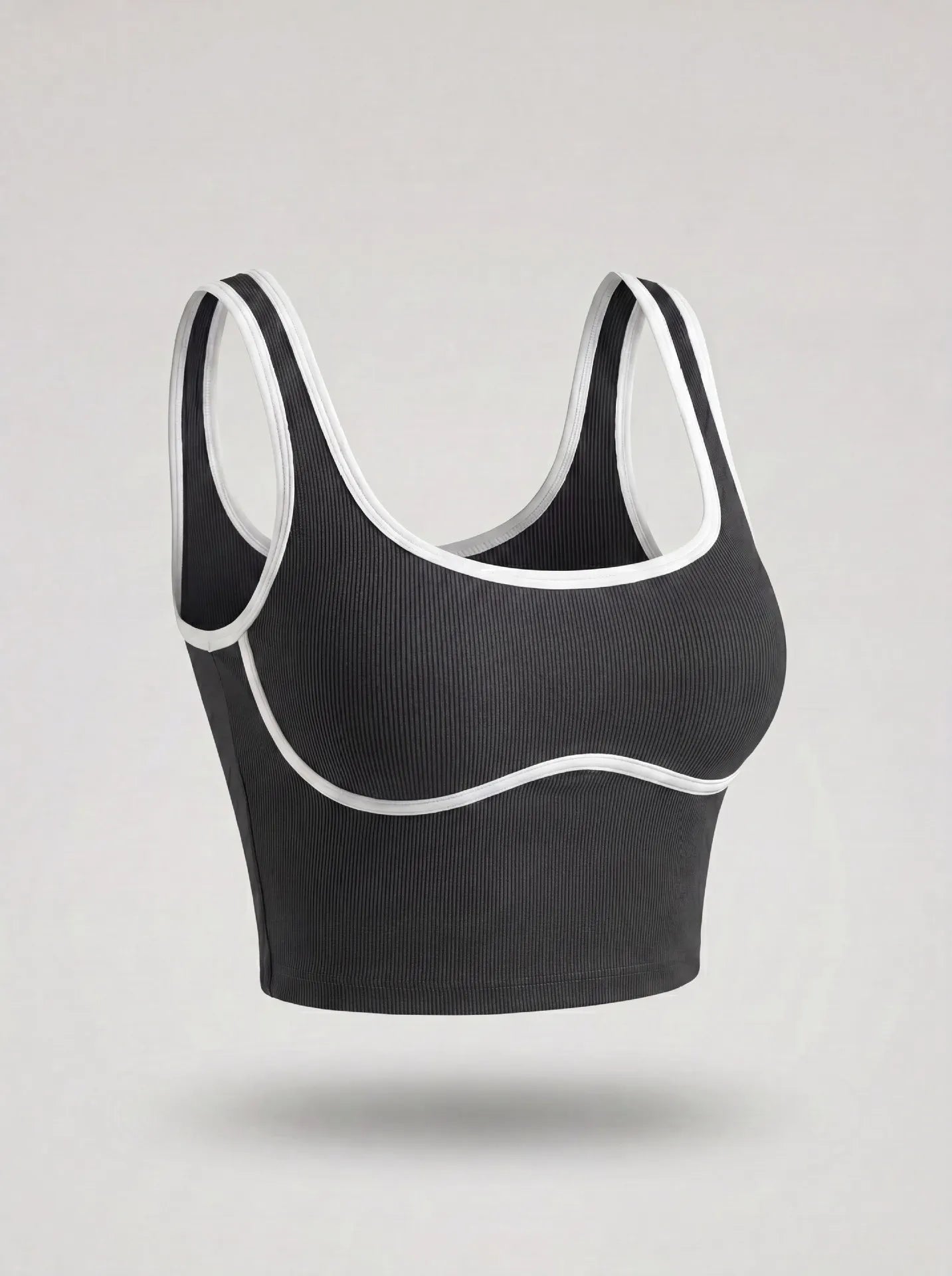 Women Color Block Line Yoga Bra without Chest Pad Shaping Back Design Quick Dry Sports Top Gym Running Training Outdoor