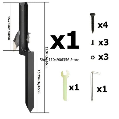 For Heavy-Duty Steel Fence Post Repair Stakes, Fence Post Anchor Ground Nails, for Fixing Tilted/Broken Wooden Fences