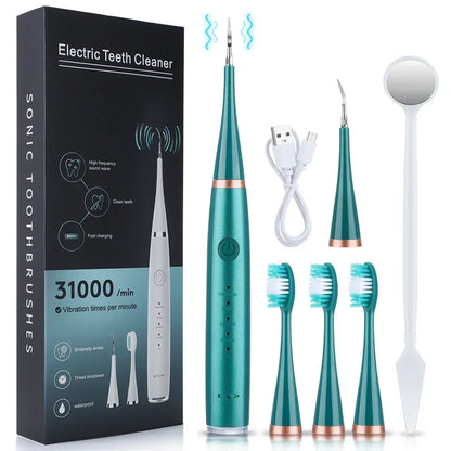 Electric Toothbrush with Sonic Cleaning 3-In-1 for Removing Tartar Whitening Teeth Oral Care USB Charging Replacing Brush Head