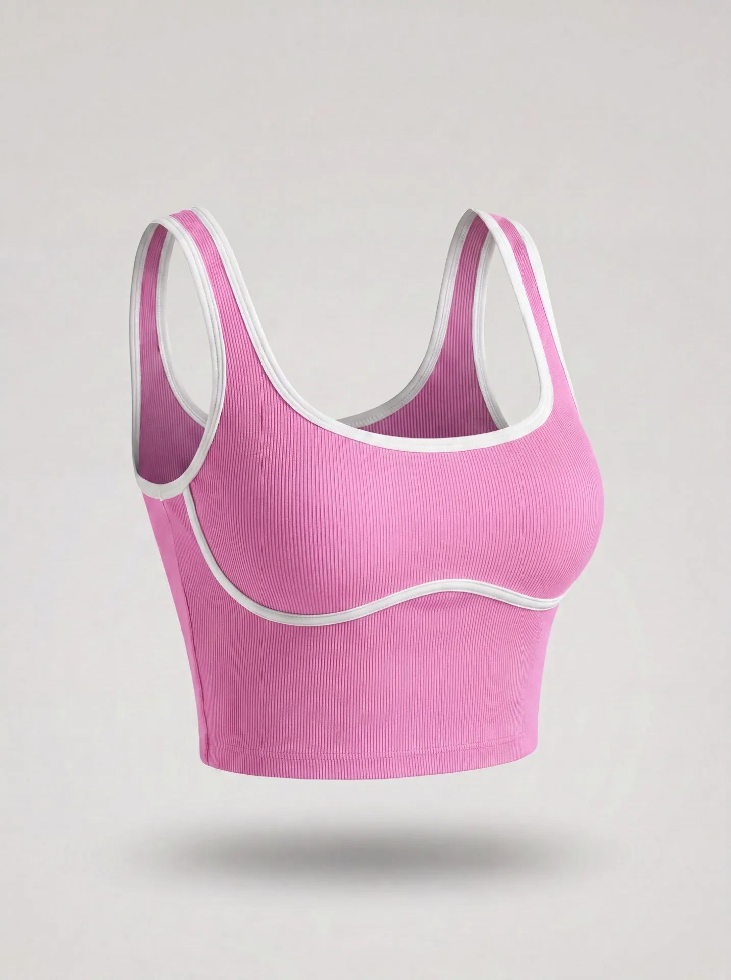 Women Color Block Line Yoga Bra without Chest Pad Shaping Back Design Quick Dry Sports Top Gym Running Training Outdoor