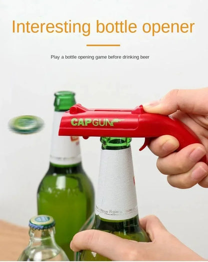 Portable Cap Gun Beer Bottle Opener Beverage Drinking Opening Gun Cap Launcher Kitchen Party Supply Bar Tool Kitchen Accessorie