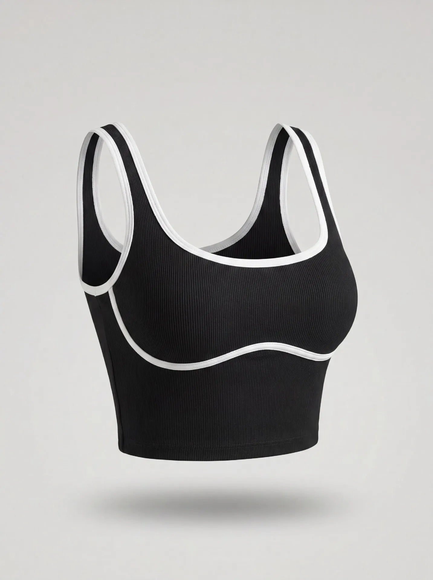 Women Color Block Line Yoga Bra without Chest Pad Shaping Back Design Quick Dry Sports Top Gym Running Training Outdoor