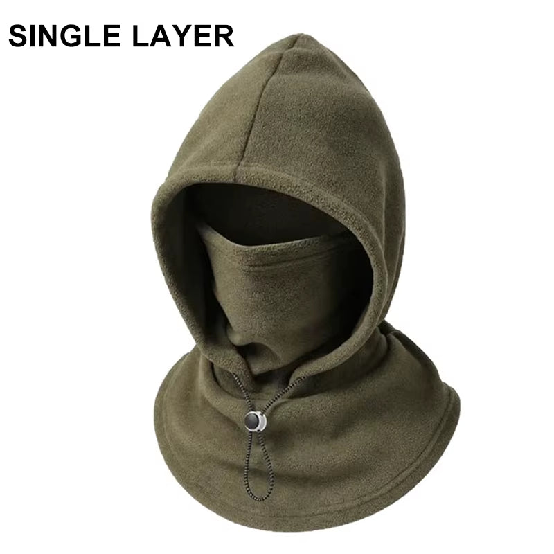 Three in One Wool Double-Layer Integrated Hat Windproof and Warm Winter Flannel Warm Mask Hat Balaclava Wind Hat Ski Masks 2026