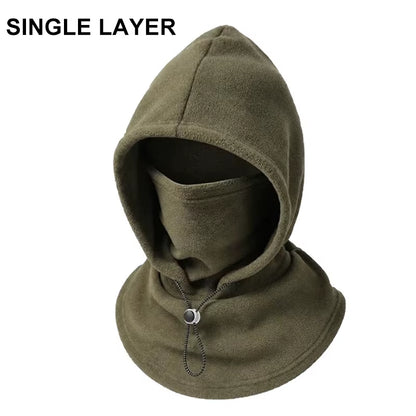 Three in One Wool Double-Layer Integrated Hat Windproof and Warm Winter Flannel Warm Mask Hat Balaclava Wind Hat Ski Masks 2026