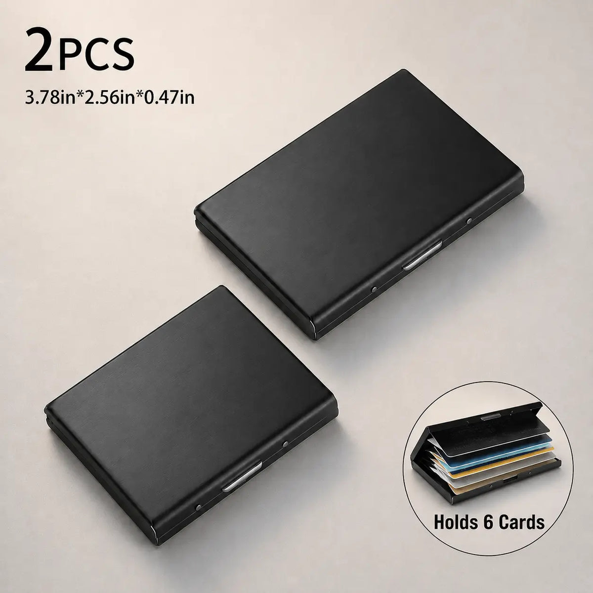 RFID Blocking Metal Card Holder - Ultra-Slim Stainless Steel Business Credit Card Case, Portable Pocket Secure ID Protector for Men’S Business Travel (Party Gift)