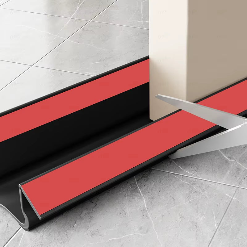 93Cm Self-Adhesive Door Bottom Sealing Strip PVC Flexible Door Gap Wind and Dust Proof Weather Strip with Soundproofing Felt