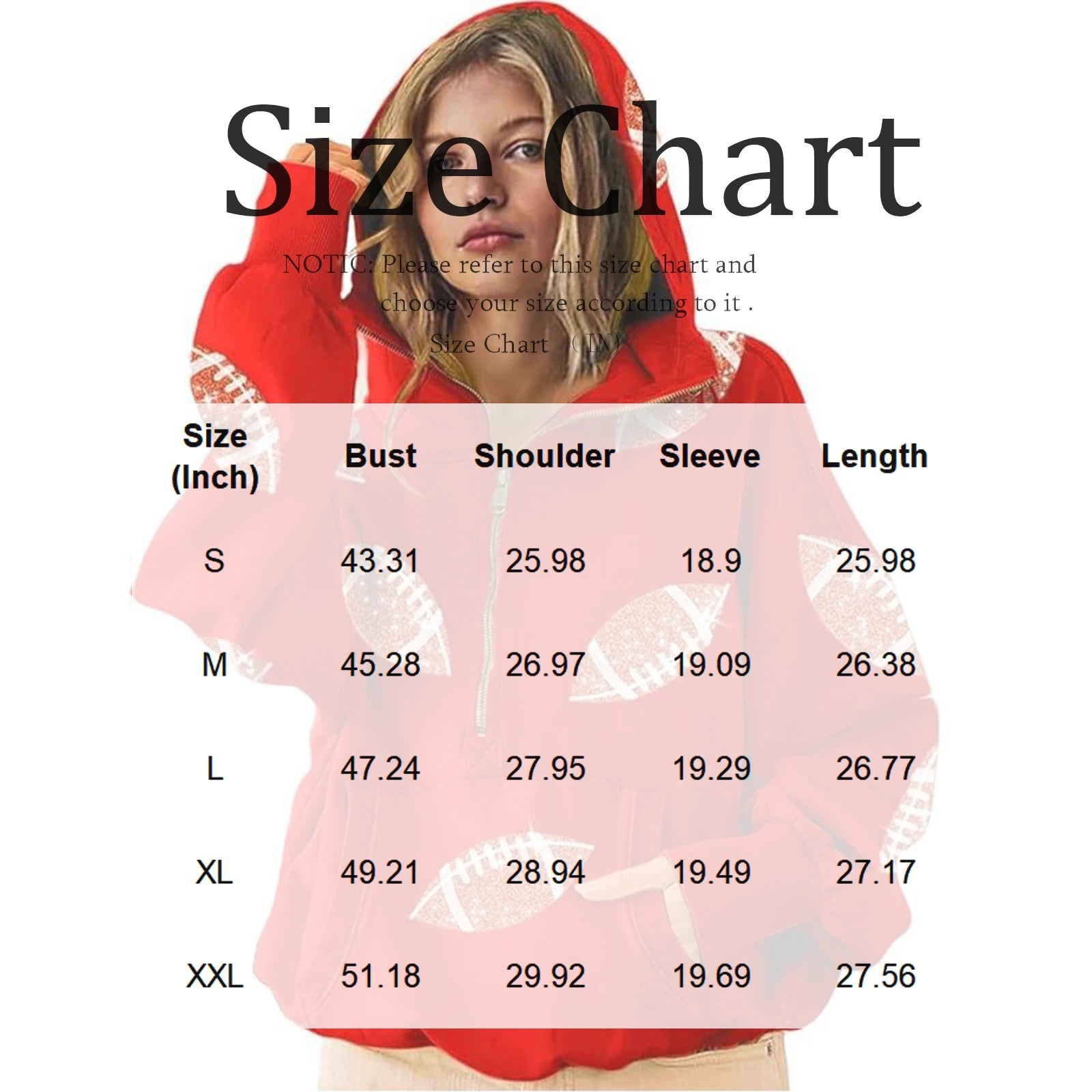 2025 Women Hooded Sweatshirt Rugby Print Half Zipper Hoodie Long Sleeve Hooded Sequined Rugby Loose Sweatshirt Pullover Tops