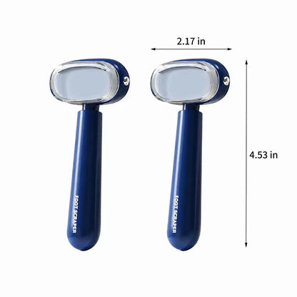 Dual‑Sided Foot Callus Remover, Replaceable Stainless Steel Blade Foot Scraper, Portable Manual Dead Skin Corn Remover, Safe Heels Exfoliator Pedicure Tool for Thick Hard Cracked Skin