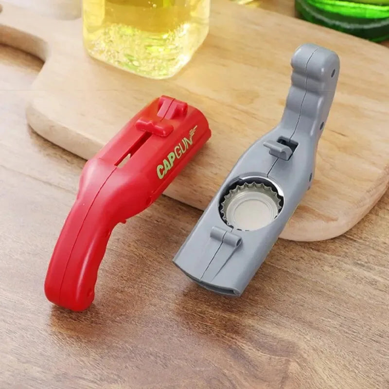 Portable Cap Gun Beer Bottle Opener Beverage Drinking Opening Gun Cap Launcher Kitchen Party Supply Bar Tool Kitchen Accessorie
