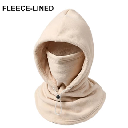 Warm Double‑Layer Integrated Hat for Men & Women All-Around Cold Protection(Masks, Scarves, Hats) Thickened One-Piece Winter Hat