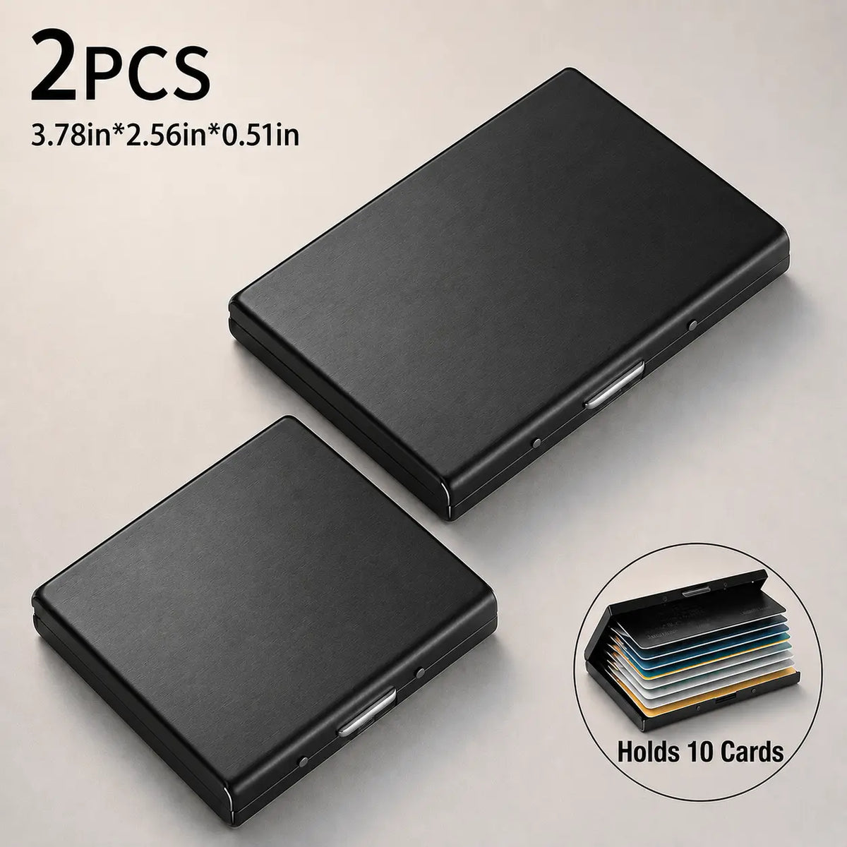 RFID Blocking Metal Card Holder - Ultra-Slim Stainless Steel Business Credit Card Case, Portable Pocket Secure ID Protector for Men’S Business Travel (Party Gift)