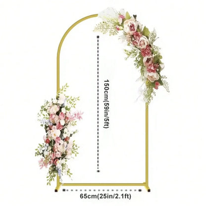 Metal Arch Backdrop Stand, Golden Wedding Arch Stand(7.2Ft+6.6Ft +6Ft), Stable Wedding Arch Frame for Wedding Birthday Party