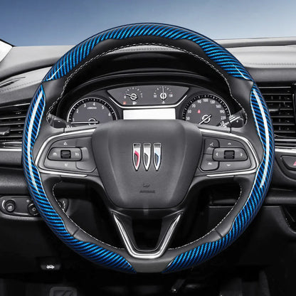 Suitable for Buick Carbon Fiber Texture Steering Wheel Cover with Segmented Quick-Release Design, Durable, for Encore Envista,